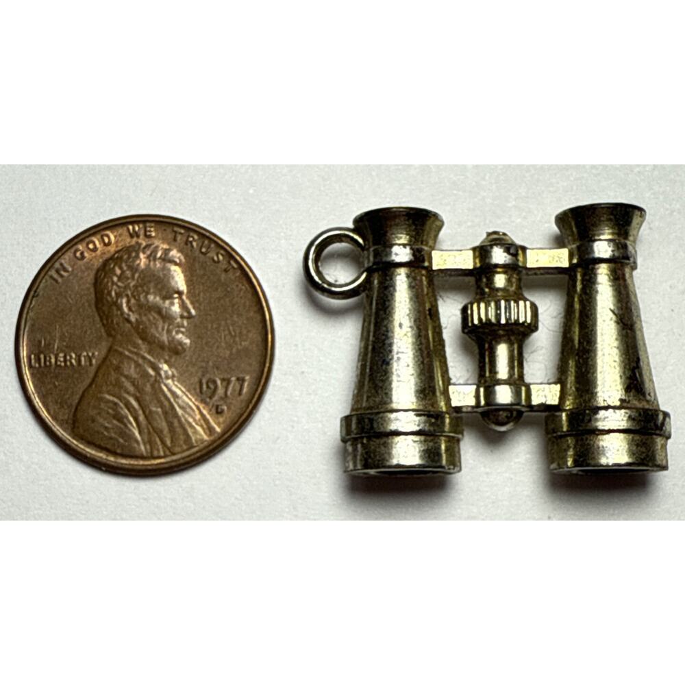 Vintage Cracker Jack Bionoculars‎ Metallic Charm 1H